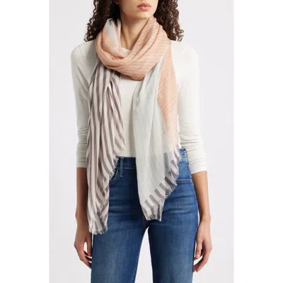 Nordstrom Print Modal & Silk Scarf In White