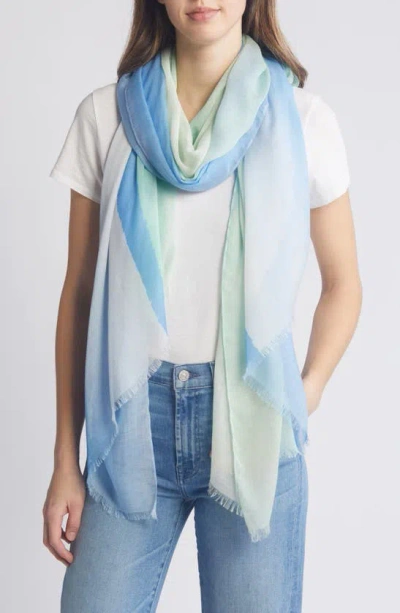 Nordstrom Print Modal & Silk Scarf In Blue Reflections