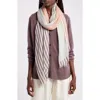 Nordstrom Print Modal & Silk Scarf In Pink Striped Collage