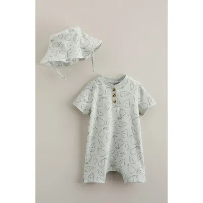 Nordstrom Babies'  Print Romper & Hat Set In Multi