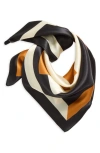 Nordstrom Print Silk Bandana Square Scarf In Black- Rust Bali Balance