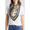 Nordstrom Print Silk Square Scarf In Black Acute Geo
