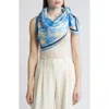 Nordstrom Print Silk Square Scarf In Blue Lotus Blur