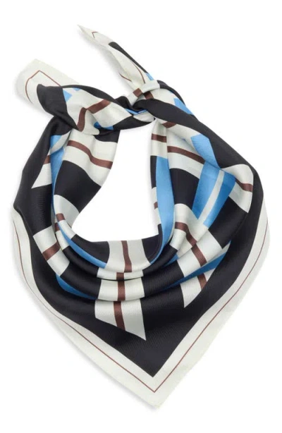 Nordstrom Print Silk Square Scarf In Black