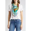 Nordstrom Print Silk Square Scarf In Ivory Digital Fleur