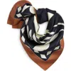 Nordstrom Print Silk Square Scarf In Navy Botanical