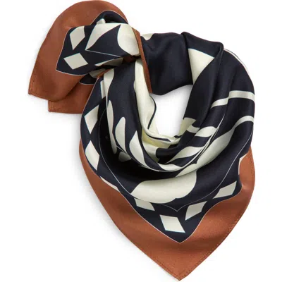 Nordstrom Print Silk Square Scarf In Navy Botanical