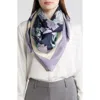 Nordstrom Print Silk Square Scarf In Navy Split Floral