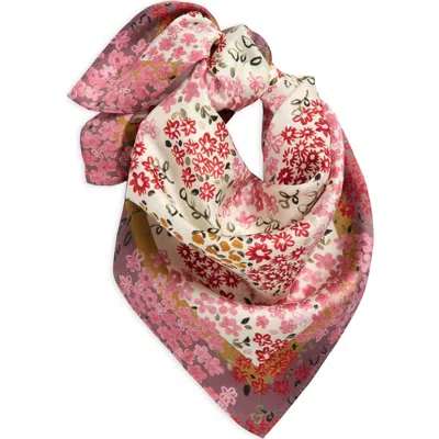 Nordstrom Print Silk Square Scarf In Pink Mini Floral
