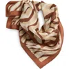 Nordstrom Print Silk Square Scarf In Rust Zebra