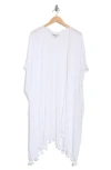 Nordstrom Print Tassel Duster In White