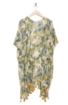 Nordstrom Print Tassel Duster In Ivory Pristine Solyblooms