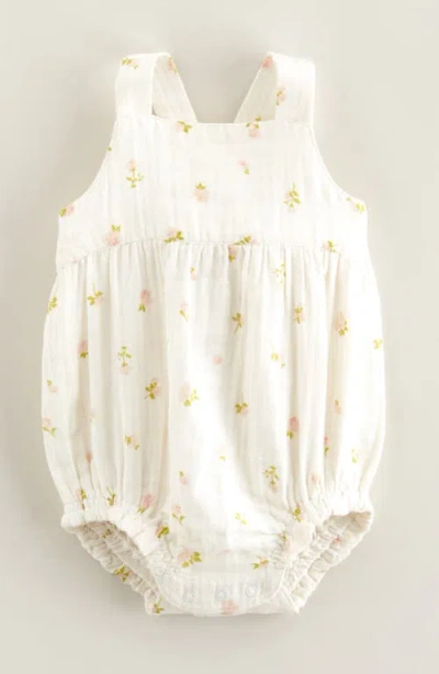 Nordstrom Babies'  Printed Cotton Bubble Romper In Multi