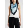 Nordstrom Printed Square Silk Scarf In Blue