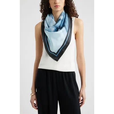 Nordstrom Printed Square Silk Scarf In Blue