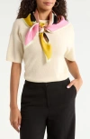 Nordstrom Printed Square Silk Scarf In Red