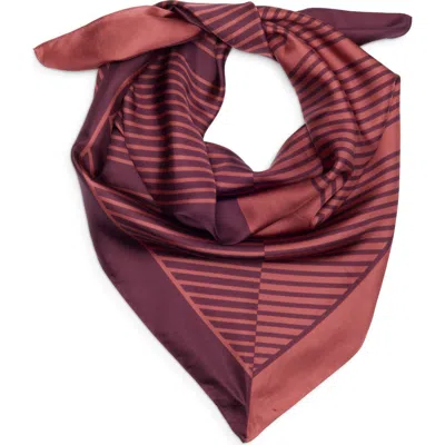 Nordstrom Printed Square Silk Scarf In Brown