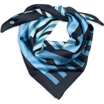 Nordstrom Printed Square Silk Scarf In Blue
