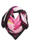 Nordstrom Printed Square Silk Scarf In Neutral