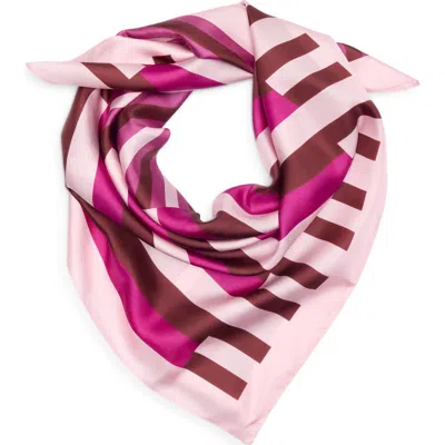 Nordstrom Printed Square Silk Scarf In Pink