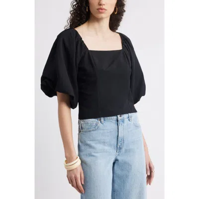 Nordstrom Puff Sleeve Square Neck Top
