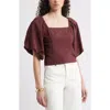 Nordstrom Puff Sleeve Square Neck Top