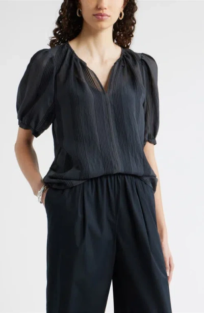 Nordstrom Puff Sleeve Top In Blue