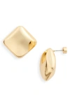 Nordstrom Puffed Square Button Stud Earrings In Gold