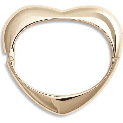 Nordstrom Puffy Heart Hinge Bracelet In Gold