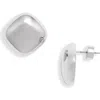 Nordstrom Puffy Square Stud Earrings In Silver
