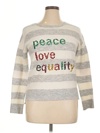Pre-owned Nordstrom Pullover Sweater In Silver
