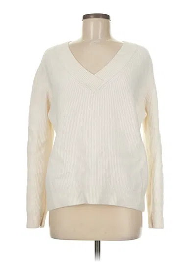 Pre-owned Nordstrom Pullover Sweater In White