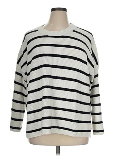 Pre-owned Nordstrom Pullover Sweater In White