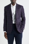 Nordstrom Purple Shadow Check Wool Sport Coat In Purple