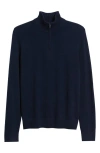 Nordstrom Quarter Zip Cashmere Sweater In Blue
