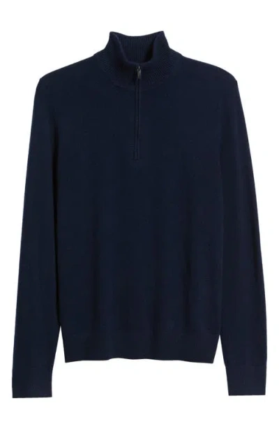Nordstrom Quarter Zip Cashmere Sweater In Blue