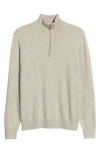 Nordstrom Quarter Zip Cashmere Sweater In Gray