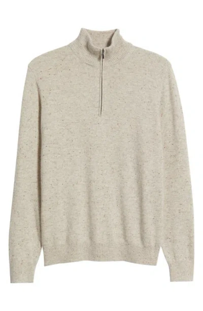 Nordstrom Quarter Zip Cashmere Sweater In Gray