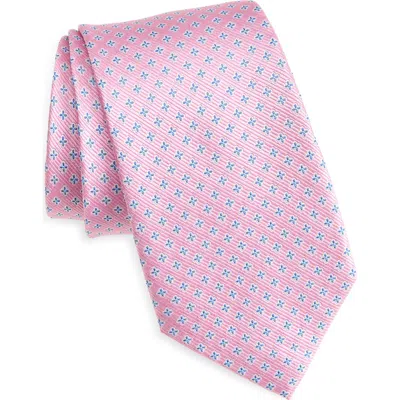 Nordstrom Quatrefoil Medallion Silk Tie In Pink