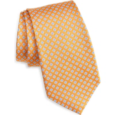 Nordstrom Quatrefoil Medallion Silk Tie In Yellow