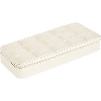 Nordstrom Quilted Jewelry Travel Case In Pearlized Ivory