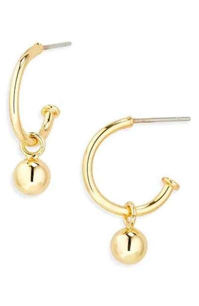 Nordstrom Rack 12mm Orb Hoop Earrings In Gold