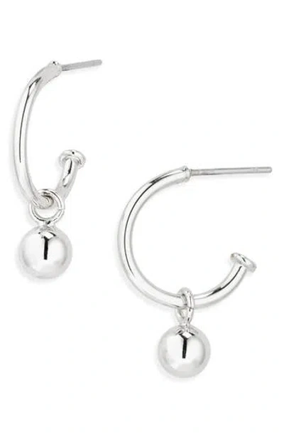 Nordstrom Rack 12mm Orb Hoop Earrings In Silver