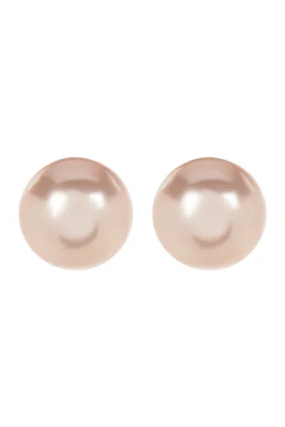 Nordstrom Rack 12mm Sterling Silver Imitation Pearl Stud Earrings In White/silver