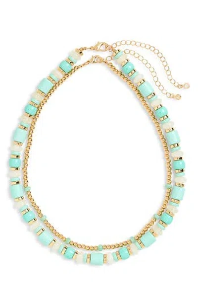 Nordstrom Rack 2-pack Assorted Beaded Necklace Set In Gold