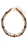 Nordstrom Rack 2-pack Assorted Beaded Necklace Set In Gold