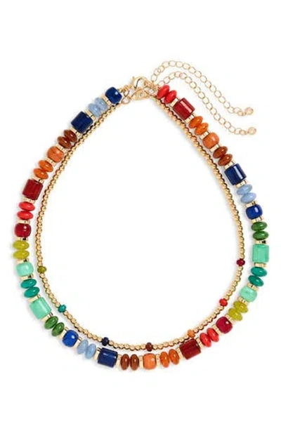 Nordstrom Rack 2-pack Assorted Beaded Necklace Set In Multi