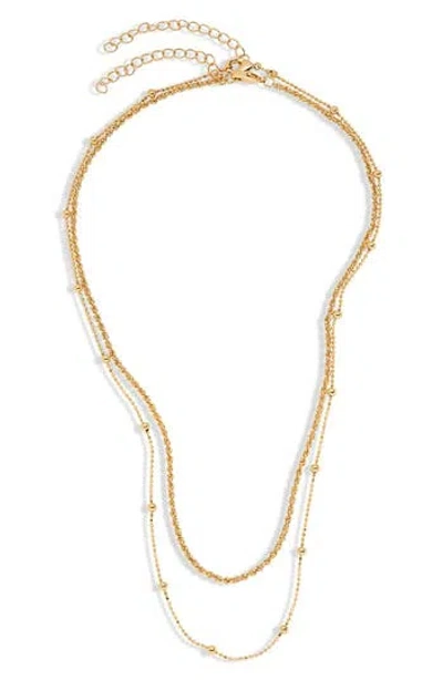 Nordstrom Rack 2-pack Assorted Chain Necklaces In Gold