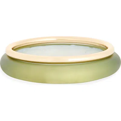 Nordstrom Rack 2-pack Resin & Metal Bangle Bracelets In Green