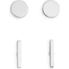Nordstrom Rack 2-pack Stud Earrings In Silver